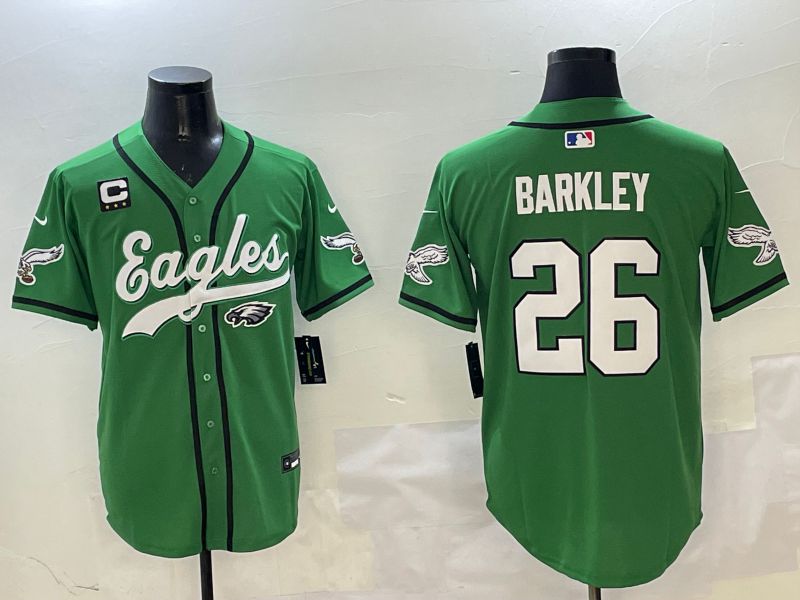 Men Philadelphia Eagles #26 Barkley Green three generations Jointly Name 2025 Nike Limited NFL Jersey style 22->philadelphia eagles->NFL Jersey